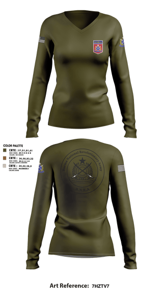 Womens Long Sleeve Vneck Shirt, B.N.R.AB.N.R.Army, Army, Teamtime, Team time, sublimation, custom sports apparel, team uniforms, spirit wear, spiritwear, sports uniforms, custom shirts, team store, custom team store, fundraiser sports, apparel fundraiser