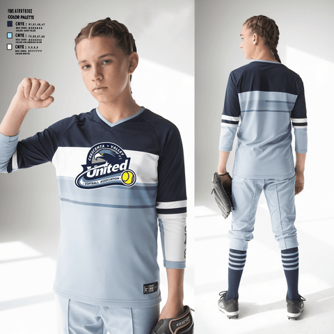 Womens Long Sleeve Vneck Shirt, CV United Softball, Softball, Teamtime, Team time, sublimation, custom sports apparel, team uniforms, spirit wear, spiritwear, sports uniforms, custom shirts, team store, custom team store, fundraiser sports, apparel fundraiser