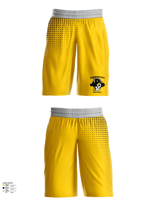 Womens Basketball Shorts, Southwestern Pirates, Women's Basketball, Teamtime, Team time, sublimation, custom sports apparel, team uniforms, spirit wear, spiritwear, sports uniforms, custom shirts, team store, custom team store, fundraiser sports, apparel fundraiser