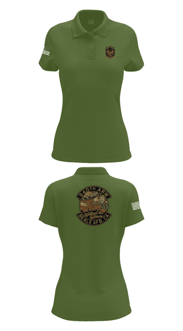 Women's Short Sleeve Performance Polo, 940 Air Refueling Wing, , Teamtime, Team time, sublimation, custom sports apparel, team uniforms, spirit wear, spiritwear, sports uniforms, custom shirts, team store, custom team store, fundraiser sports, apparel fundraiser