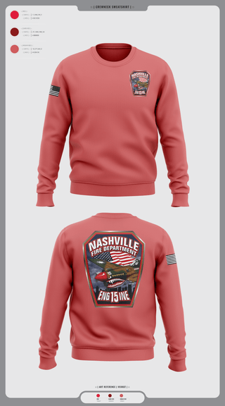 Crew Neck Sweatshirt, Engine 15, , Teamtime, Team time, sublimation, custom sports apparel, team uniforms, spirit wear, spiritwear, sports uniforms, custom shirts, team store, custom team store, fundraiser sports, apparel fundraiser