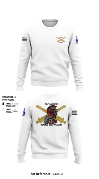 Crew Neck Sweatshirt, ALPHA ROCK, Army, Teamtime, Team time, sublimation, custom sports apparel, team uniforms, spirit wear, spiritwear, sports uniforms, custom shirts, team store, custom team store, fundraiser sports, apparel fundraiser