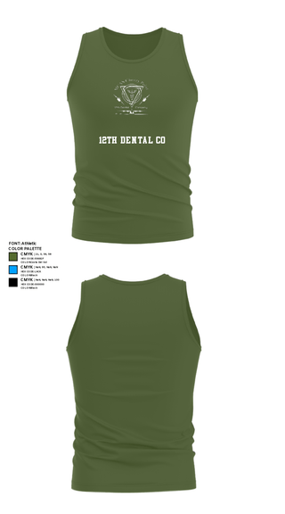 Tank Top, 12th Dental Co, Navy, Teamtime, Team time, sublimation, custom sports apparel, team uniforms, spirit wear, spiritwear, sports uniforms, custom shirts, team store, custom team store, fundraiser sports, apparel fundraiser