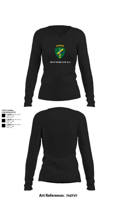 325th Tactical PSYOP Co. (A) 55785054 Women's Long Sleeve V-neck Shirt - 22