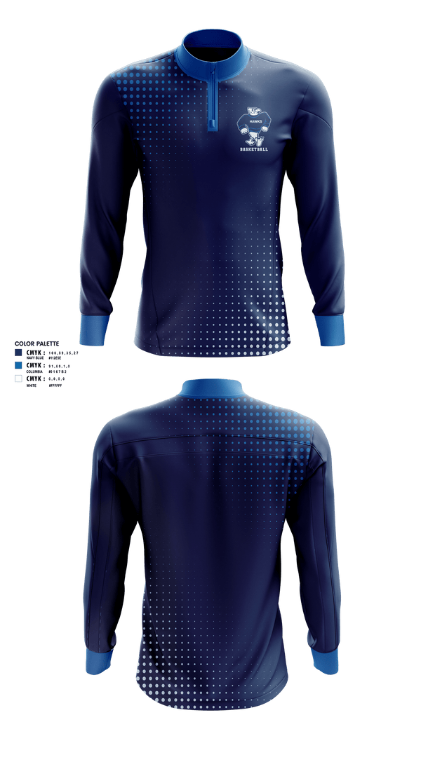 Quarter Zip Jacket, Prairie Central Junior High School Basketball, Women's Basketball, Teamtime, Team time, sublimation, custom sports apparel, team uniforms, spirit wear, spiritwear, sports uniforms, custom shirts, team store, custom team store, fundraiser sports, apparel fundraiser
