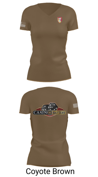 Womens Short Sleeve Vneck Shirt, Charlie Battery, 1st Battalion 1st Air Defense Artillery Regiment, , Teamtime, Team time, sublimation, custom sports apparel, team uniforms, spirit wear, spiritwear, sports uniforms, custom shirts, team store, custom team store, fundraiser sports, apparel fundraiser