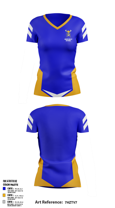 Moapa Valley High School Softball 26366075 Women's Short Sleeve V-neck Shirt - 1