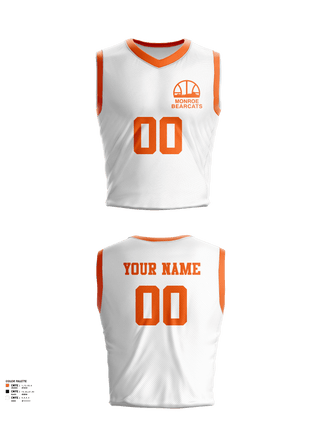 Womens Basketball Jersey, Monroe High School Basketball, Women's Basketball, Teamtime, Team time, sublimation, custom sports apparel, team uniforms, spirit wear, spiritwear, sports uniforms, custom shirts, team store, custom team store, fundraiser sports, apparel fundraiser