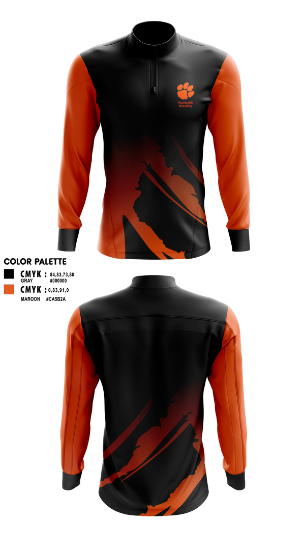 Quarter Zip Jacket, Humboldt Wrestling, Wrestling, Teamtime, Team time, sublimation, custom sports apparel, team uniforms, spirit wear, spiritwear, sports uniforms, custom shirts, team store, custom team store, fundraiser sports, apparel fundraiser