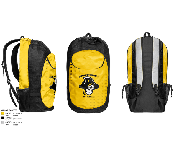 Gear Bag, Southwestern Pirates, Women's Basketball, Teamtime, Team time, sublimation, custom sports apparel, team uniforms, spirit wear, spiritwear, sports uniforms, custom shirts, team store, custom team store, fundraiser sports, apparel fundraiser