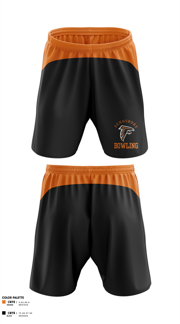 Athletic Shorts With Pockets, Pennsbury High School West Campus Bowling, Bowling, Teamtime, Team time, sublimation, custom sports apparel, team uniforms, spirit wear, spiritwear, sports uniforms, custom shirts, team store, custom team store, fundraiser sports, apparel fundraiser