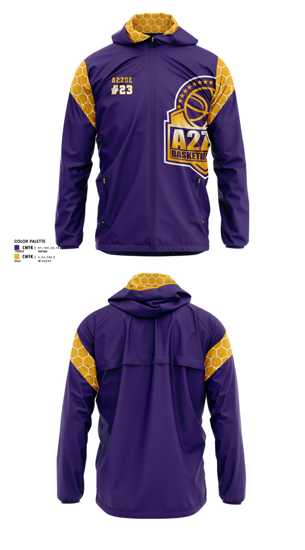 Windbreaker, A2Zoe Basketball, Men's Basketball, Teamtime, Team time, sublimation, custom sports apparel, team uniforms, spirit wear, spiritwear, sports uniforms, custom shirts, team store, custom team store, fundraiser sports, apparel fundraiser