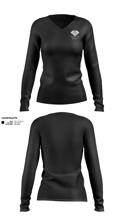 undefined Women's Long Sleeve V-neck Shirt - 3