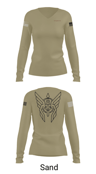 Womens Long Sleeve Vneck Shirt, Evac PLT, RSS, 2CR, , Teamtime, Team time, sublimation, custom sports apparel, team uniforms, spirit wear, spiritwear, sports uniforms, custom shirts, team store, custom team store, fundraiser sports, apparel fundraiser