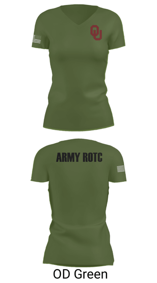 Womens Short Sleeve Vneck Shirt, OU Army ROTC, Army, Teamtime, Team time, sublimation, custom sports apparel, team uniforms, spirit wear, spiritwear, sports uniforms, custom shirts, team store, custom team store, fundraiser sports, apparel fundraiser
