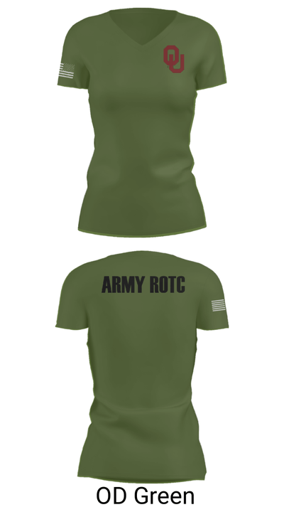 OU Army ROTC 95723228 Women's Short Sleeve V-neck Shirt - 48