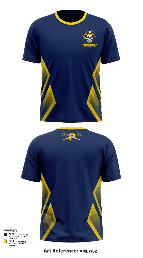 Short Sleeve Performance Shirt, Paul Public Charter School (High School) Football, Football, Teamtime, Team time, sublimation, custom sports apparel, team uniforms, spirit wear, spiritwear, sports uniforms, custom shirts, team store, custom team store, fundraiser sports, apparel fundraiser