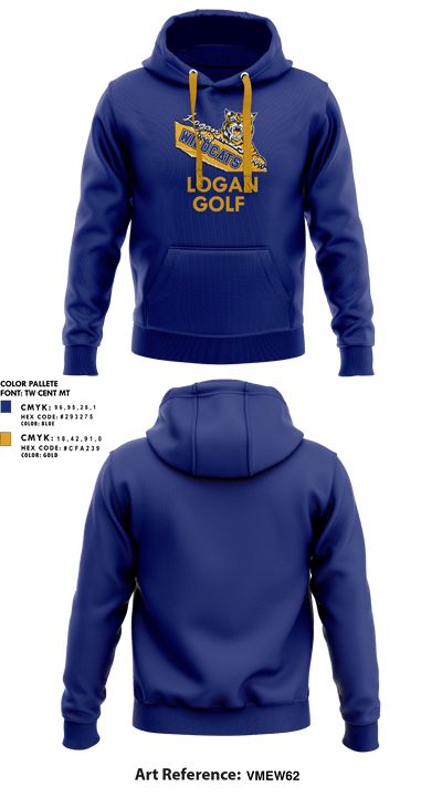 Logan High School Golf 67665261 Hoodie - 1