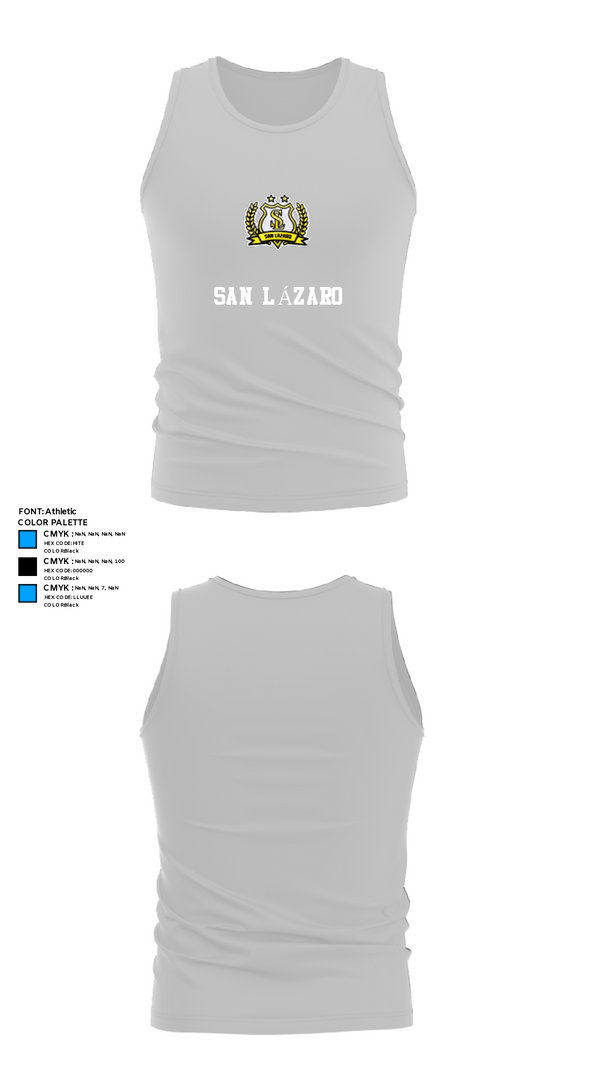 Tank Top, SAN LÁZARO, Men's Soccer, Teamtime, Team time, sublimation, custom sports apparel, team uniforms, spirit wear, spiritwear, sports uniforms, custom shirts, team store, custom team store, fundraiser sports, apparel fundraiser