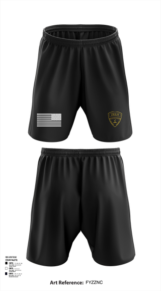 Athletic Shorts With Pockets, Zeus Protections, Police, Teamtime, Team time, sublimation, custom sports apparel, team uniforms, spirit wear, spiritwear, sports uniforms, custom shirts, team store, custom team store, fundraiser sports, apparel fundraiser