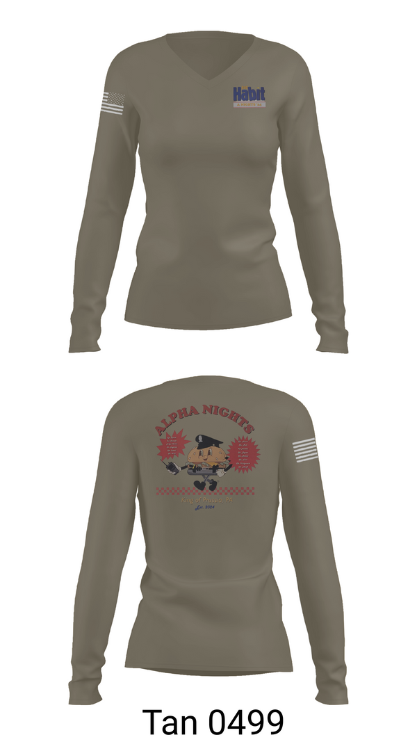 Womens Long Sleeve Vneck Shirt, Upper Merion, , Teamtime, Team time, sublimation, custom sports apparel, team uniforms, spirit wear, spiritwear, sports uniforms, custom shirts, team store, custom team store, fundraiser sports, apparel fundraiser
