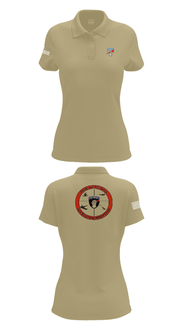 Womens Short Sleeve Performance Polo, FiST, Army, Teamtime, Team time, sublimation, custom sports apparel, team uniforms, spirit wear, spiritwear, sports uniforms, custom shirts, team store, custom team store, fundraiser sports, apparel fundraiser