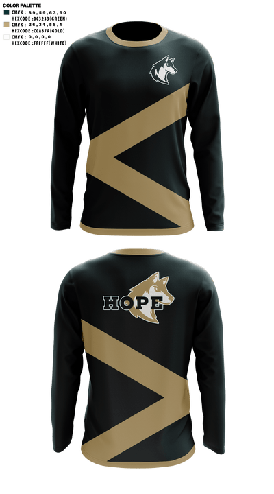 Hope Christian Middle School Cheer 1829633 Long Sleeve Performance Shirt - 41