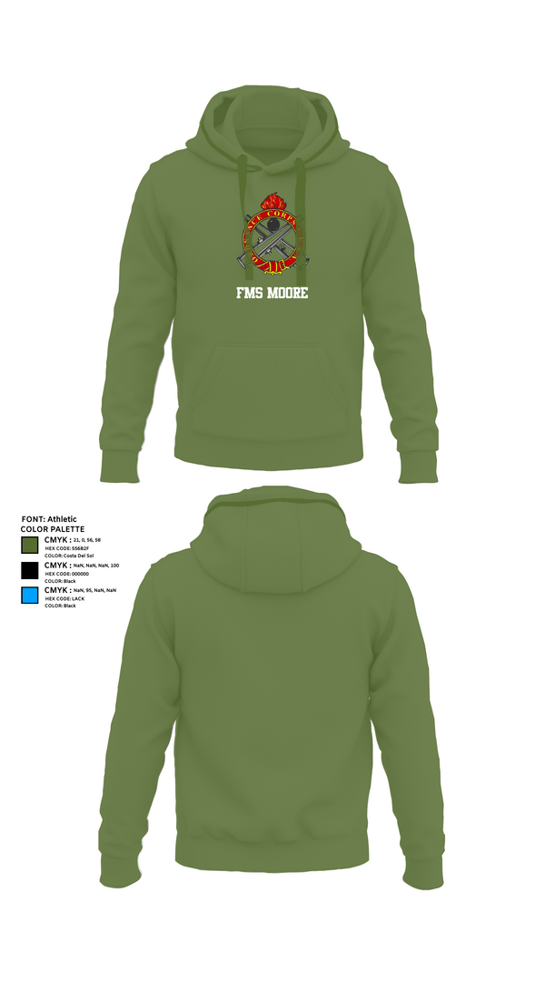 Hoodie, FMS Moore, Army, Teamtime, Team time, sublimation, custom sports apparel, team uniforms, spirit wear, spiritwear, sports uniforms, custom shirts, team store, custom team store, fundraiser sports, apparel fundraiser