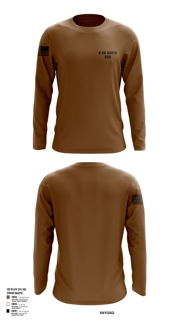 Long Sleeve Performance Shirt, G Co 334th BSB, National Guard, Teamtime, Team time, sublimation, custom sports apparel, team uniforms, spirit wear, spiritwear, sports uniforms, custom shirts, team store, custom team store, fundraiser sports, apparel fundraiser