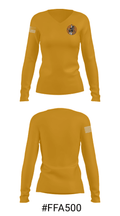 Warwick Warriors 76284872 Women's Long Sleeve V-neck Shirt - 20