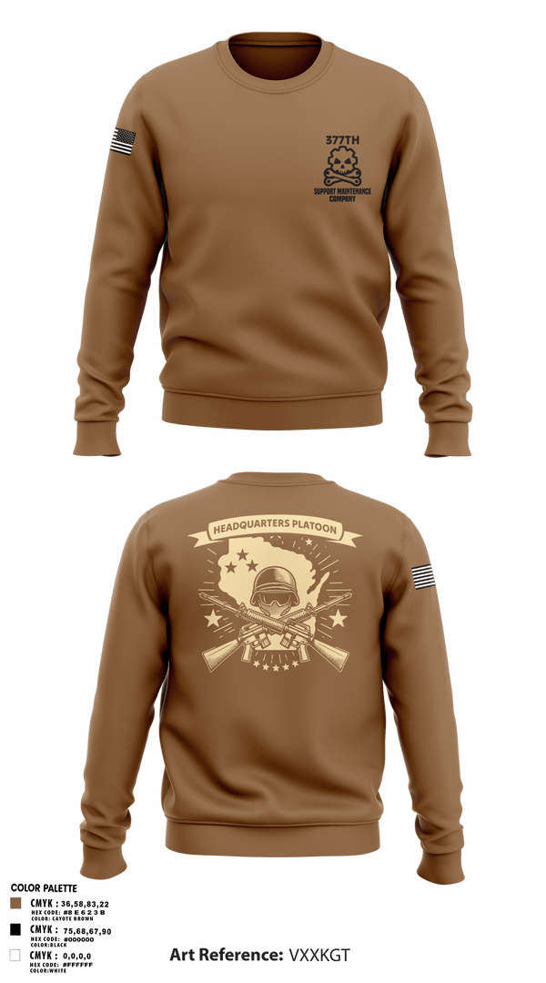 Crew Neck Sweatshirt, 377th SMC, Army, Teamtime, Team time, sublimation, custom sports apparel, team uniforms, spirit wear, spiritwear, sports uniforms, custom shirts, team store, custom team store, fundraiser sports, apparel fundraiser