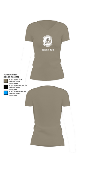 Womens Short Sleeve Vneck Shirt, 461 ACW A3/4, , Teamtime, Team time, sublimation, custom sports apparel, team uniforms, spirit wear, spiritwear, sports uniforms, custom shirts, team store, custom team store, fundraiser sports, apparel fundraiser