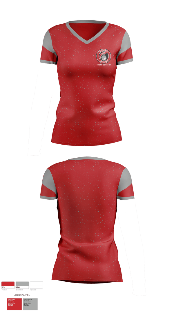 Womens Short Sleeve Vneck Shirt, Deerfield High School Cross Country, Cross Country, Teamtime, Team time, sublimation, custom sports apparel, team uniforms, spirit wear, spiritwear, sports uniforms, custom shirts, team store, custom team store, fundraiser sports, apparel fundraiser