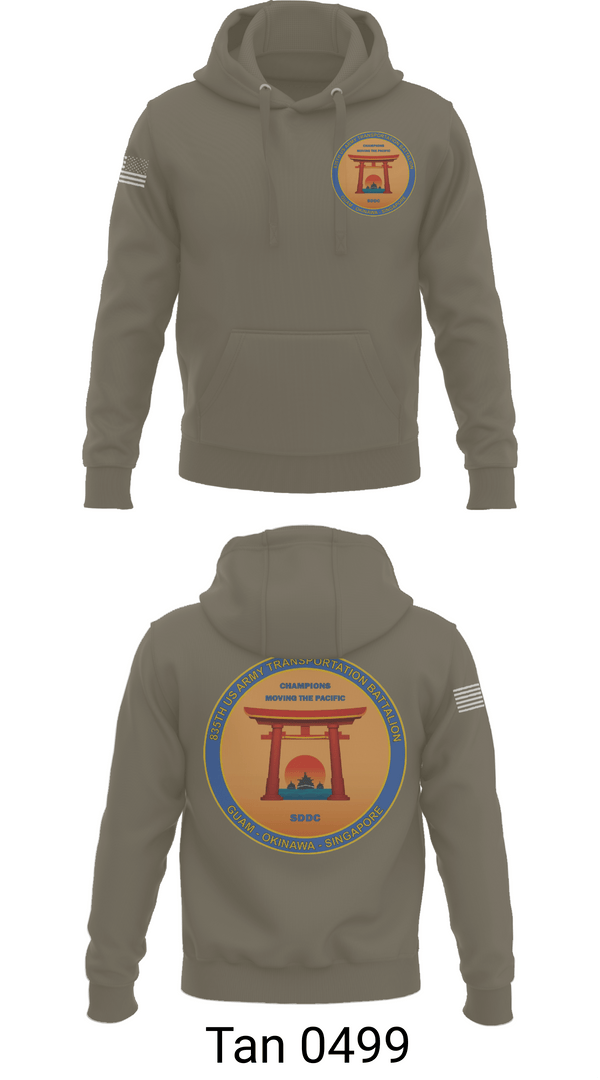 Hoodie, 835th Transportation BN, Army, Teamtime, Team time, sublimation, custom sports apparel, team uniforms, spirit wear, spiritwear, sports uniforms, custom shirts, team store, custom team store, fundraiser sports, apparel fundraiser
