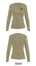 7454 MORU 90007271 Women's Long Sleeve V-neck Shirt - 47