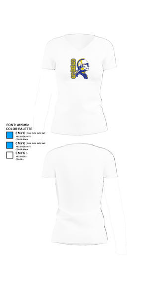 Womens Short Sleeve Vneck Shirt, Stafford High School Basketball, Women's Basketball, Teamtime, Team time, sublimation, custom sports apparel, team uniforms, spirit wear, spiritwear, sports uniforms, custom shirts, team store, custom team store, fundraiser sports, apparel fundraiser