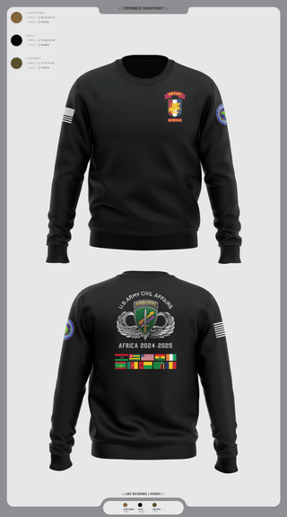Crew Neck Sweatshirt, 478th CA BN (A), Army, Teamtime, Team time, sublimation, custom sports apparel, team uniforms, spirit wear, spiritwear, sports uniforms, custom shirts, team store, custom team store, fundraiser sports, apparel fundraiser