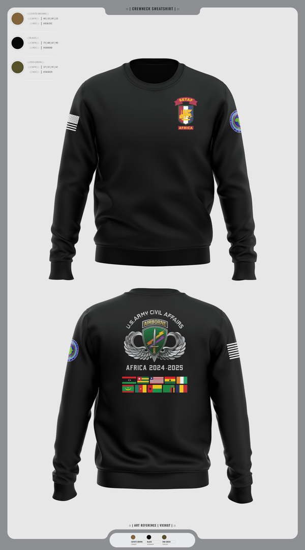 Crew Neck Sweatshirt, 478th CA BN (A), Army, Teamtime, Team time, sublimation, custom sports apparel, team uniforms, spirit wear, spiritwear, sports uniforms, custom shirts, team store, custom team store, fundraiser sports, apparel fundraiser