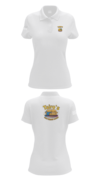 Womens Short Sleeve Performance Polo, Tairo’s Carpet & Upholstery Cleaning, , Teamtime, Team time, sublimation, custom sports apparel, team uniforms, spirit wear, spiritwear, sports uniforms, custom shirts, team store, custom team store, fundraiser sports, apparel fundraiser