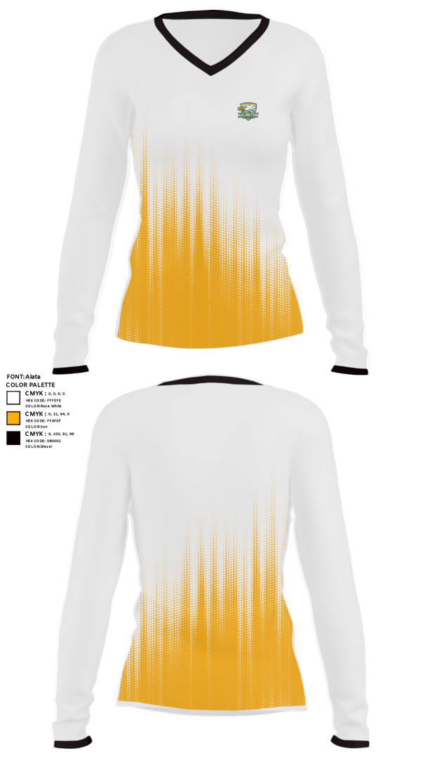 Women's Long Sleeve Vneck Shirt, Arlington Christian Eagles Baseball, Baseball, Teamtime, Team time, sublimation, custom sports apparel, team uniforms, spirit wear, spiritwear, sports uniforms, custom shirts, team store, custom team store, fundraiser sports, apparel fundraiser