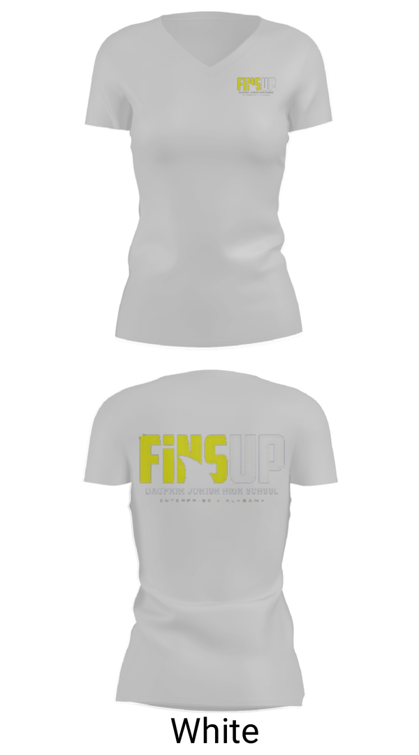 Women's Short Sleeve Vneck Shirt, Dauphin Fins, Football, Teamtime, Team time, sublimation, custom sports apparel, team uniforms, spirit wear, spiritwear, sports uniforms, custom shirts, team store, custom team store, fundraiser sports, apparel fundraiser