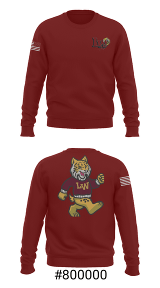 Crew Neck Sweatshirt, Lowpoint-Washburn Junior High School Softball, Softball, Teamtime, Team time, sublimation, custom sports apparel, team uniforms, spirit wear, spiritwear, sports uniforms, custom shirts, team store, custom team store, fundraiser sports, apparel fundraiser