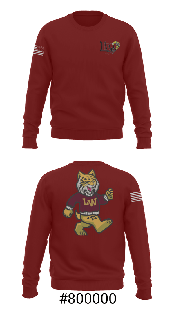 Crew Neck Sweatshirt, Lowpoint-Washburn Junior High School Softball, Softball, Teamtime, Team time, sublimation, custom sports apparel, team uniforms, spirit wear, spiritwear, sports uniforms, custom shirts, team store, custom team store, fundraiser sports, apparel fundraiser