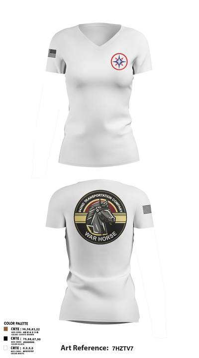 942nd TC 26291785 Women's Short Sleeve V-neck Shirt - 2