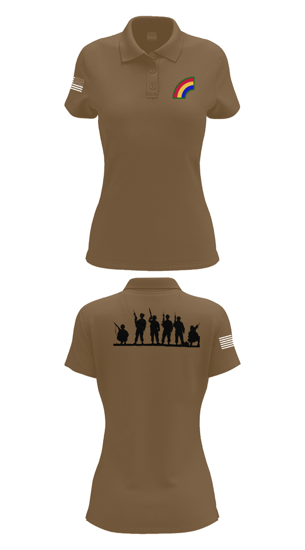 Womens Short Sleeve Performance Polo, 42ND Infantry Division, Army, Teamtime, Team time, sublimation, custom sports apparel, team uniforms, spirit wear, spiritwear, sports uniforms, custom shirts, team store, custom team store, fundraiser sports, apparel fundraiser