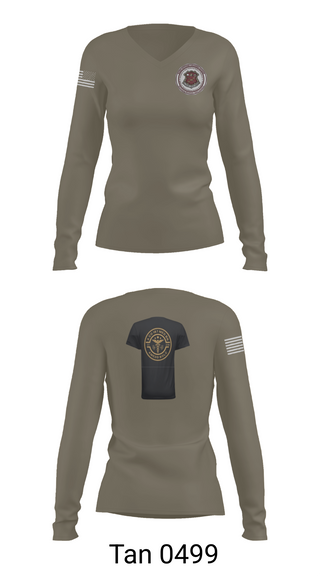 Womens Long Sleeve Vneck Shirt, BOLC 187TH, Army, Teamtime, Team time, sublimation, custom sports apparel, team uniforms, spirit wear, spiritwear, sports uniforms, custom shirts, team store, custom team store, fundraiser sports, apparel fundraiser