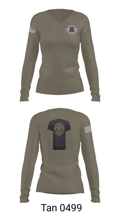 BOLC 187TH 66785601 Women's Long Sleeve V-neck Shirt - 77