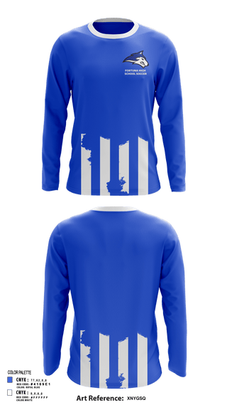 Long Sleeve Performance Shirt, Fortuna High School Soccer, Men's Soccer, Teamtime, Team time, sublimation, custom sports apparel, team uniforms, spirit wear, spiritwear, sports uniforms, custom shirts, team store, custom team store, fundraiser sports, apparel fundraiser