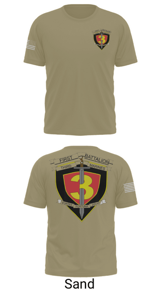 Short Sleeve Performance Shirt, 1st bn 3rd Mar, Marines, Teamtime, Team time, sublimation, custom sports apparel, team uniforms, spirit wear, spiritwear, sports uniforms, custom shirts, team store, custom team store, fundraiser sports, apparel fundraiser