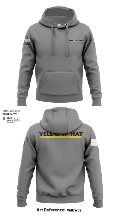 Yellow hat construction Inc 14222194 Hoodie - 1
